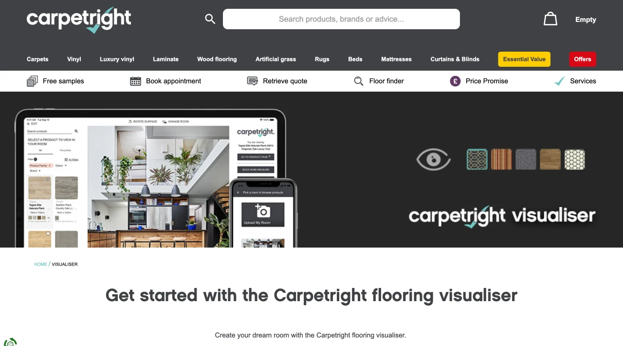 Image from Carpetright visualiser